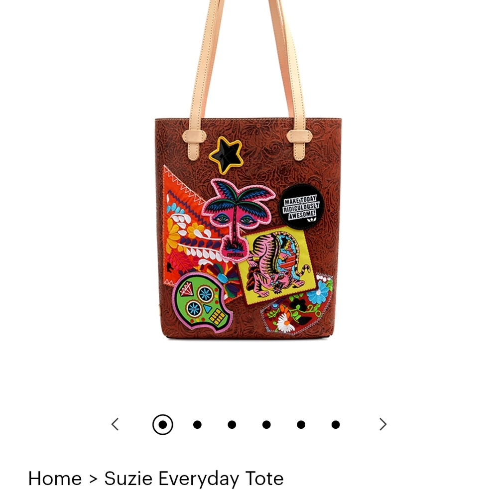 Colorful Embroidered Tote Bag